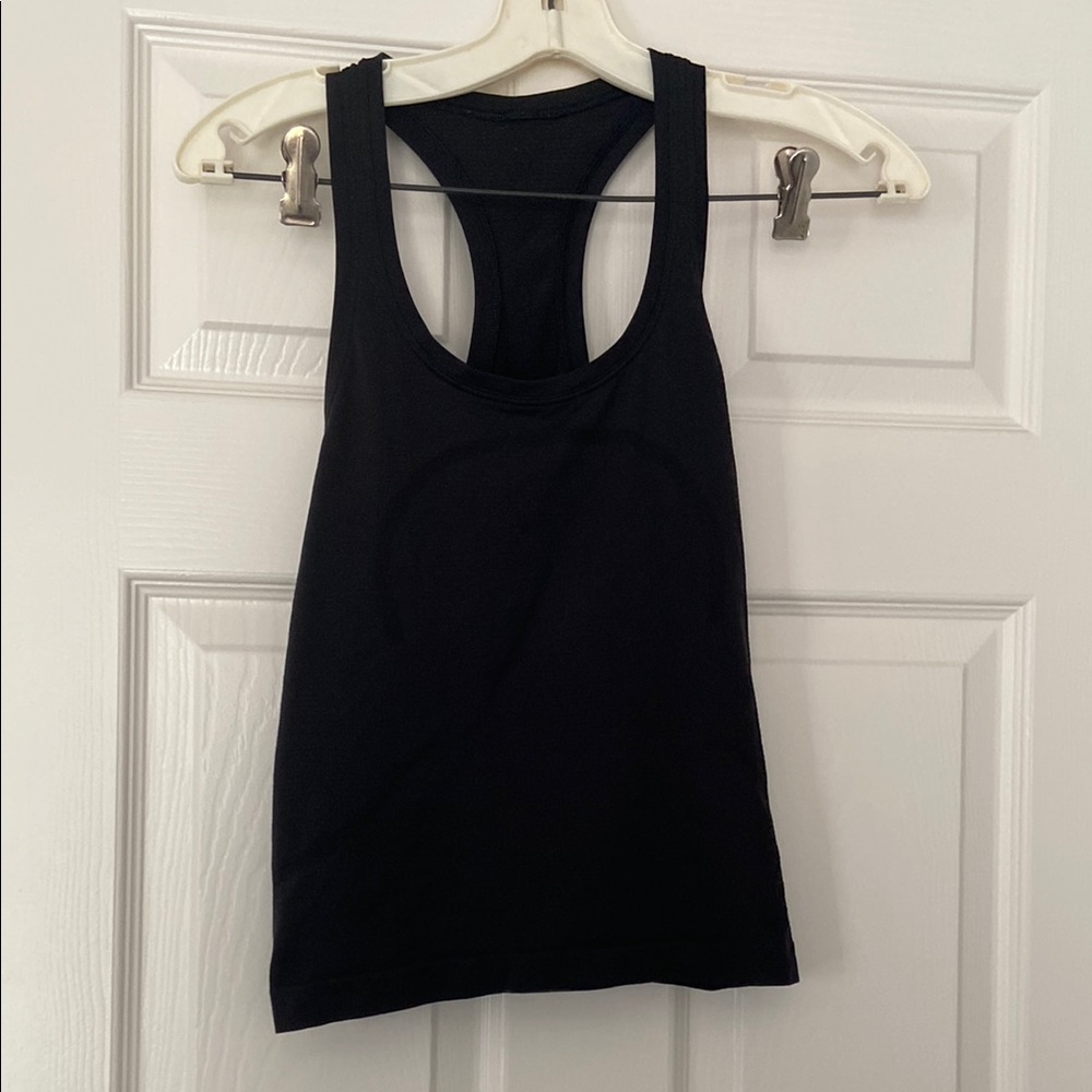 Black Lululemon Swiftly Tech Tank Top Waist Length